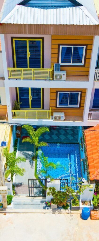 Private 3-Story House for Rent in Kampot with Pool